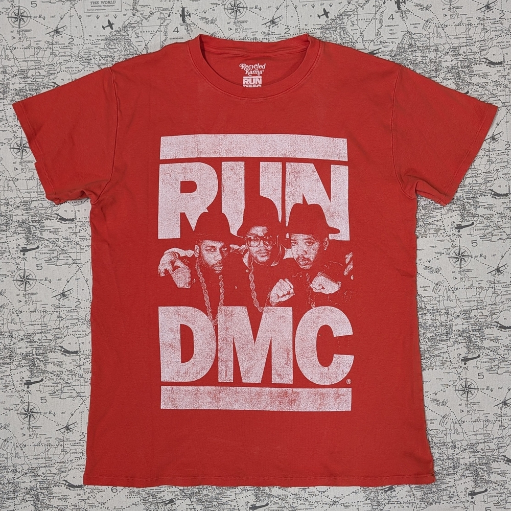 Recycled Karma Run-DMC Officially Licensed Red Graphic Tee - Size M